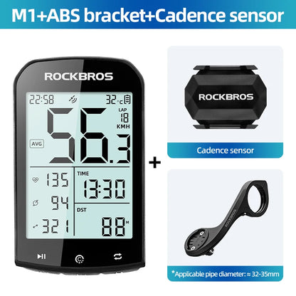 GPS Bike Computer Bluetooth Waterproof Wireless Speedometer Odometer'