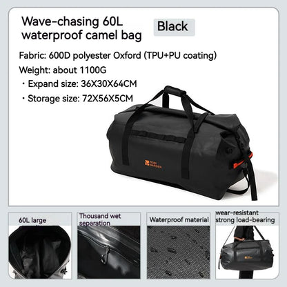 Outdoor  Waterproof 60L Large Capacity 600D Storage Bag.