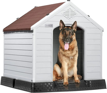 Durable Waterproof Plastic Dog House for Small to Large Sized Dogs.