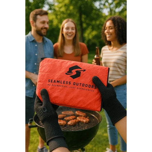 Seamless Outdoors BBQ Essentials: Warmer Blanket and Gloves Set
