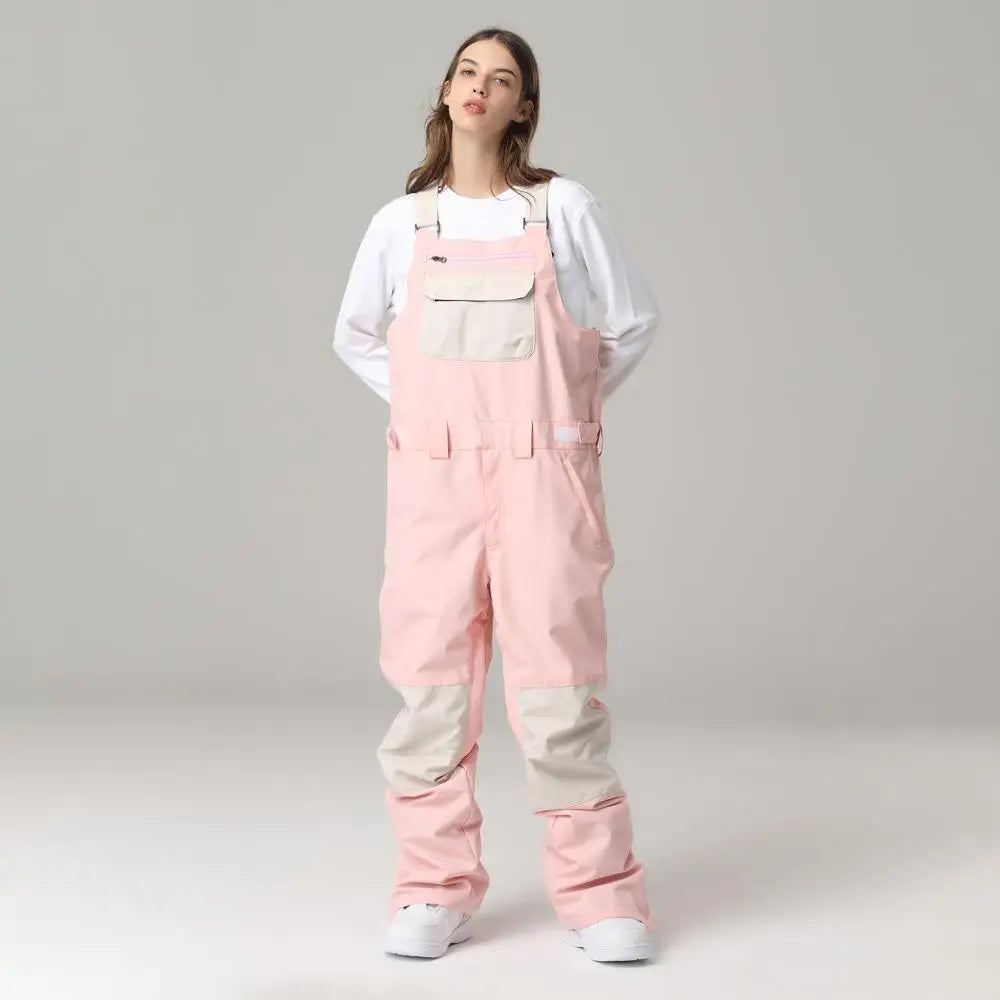 Mens Ski Pants Ski Bib Pant Overalls Women Ski Jumpsuit Winter Outdoor Windproof Waterproof.