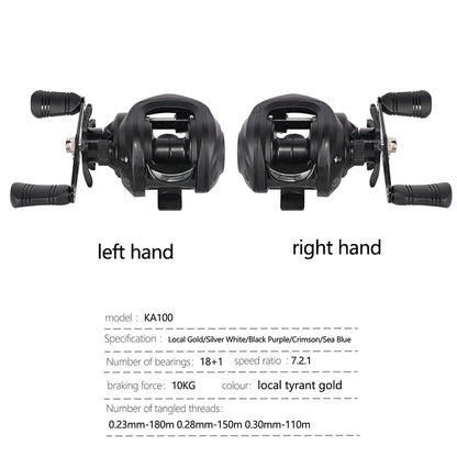 7.2/1 Gear Ratio Fishing  Reel Max Drag 10kg.