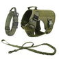 Tactical Dog Harness Leash Collar Pouches for Medium Large Dogs Training.