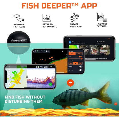Portable Fish Finder and Depth Finder for Kayaks, Boats and Ice Fishing with GPS Enabled.