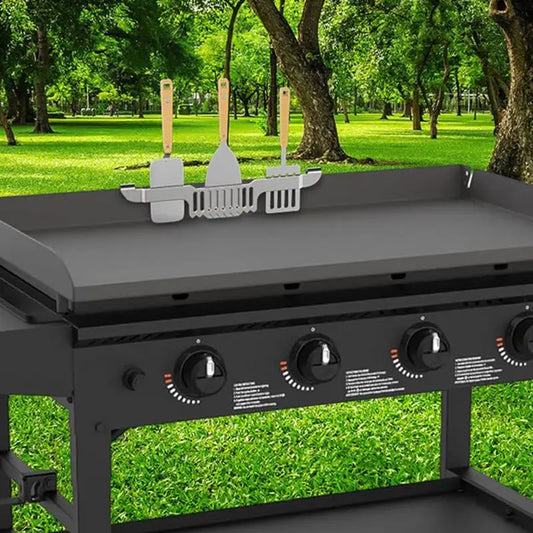 Griddle Spatula Holder Multifunctional BBQ Tool Rack Stainless Steel .