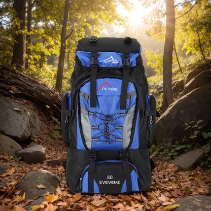 80L Large Capacity Backpack Adjustable Strap.