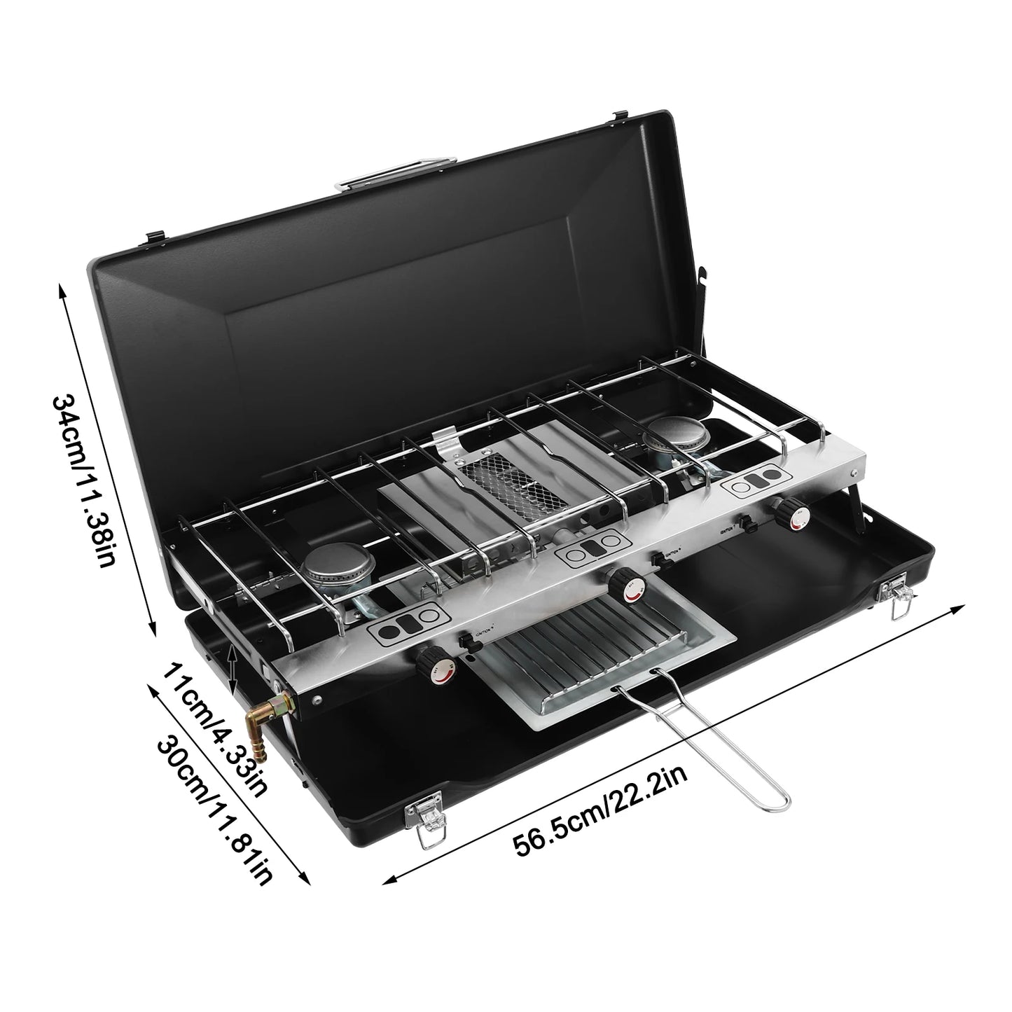 [Outdoor Grill] 3-Burner Durable Cold-Rolled Steel Grill.