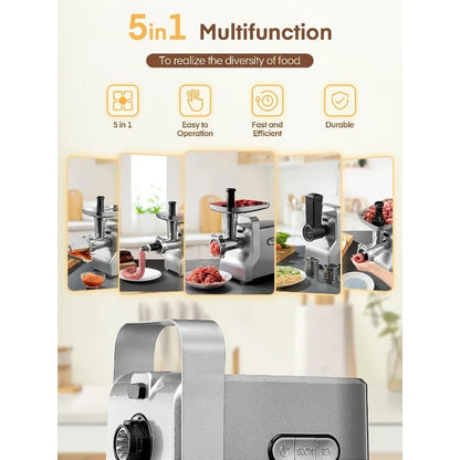 Meat Grinder Heavy Duty-5 in1 Meat Grinder for Home.
