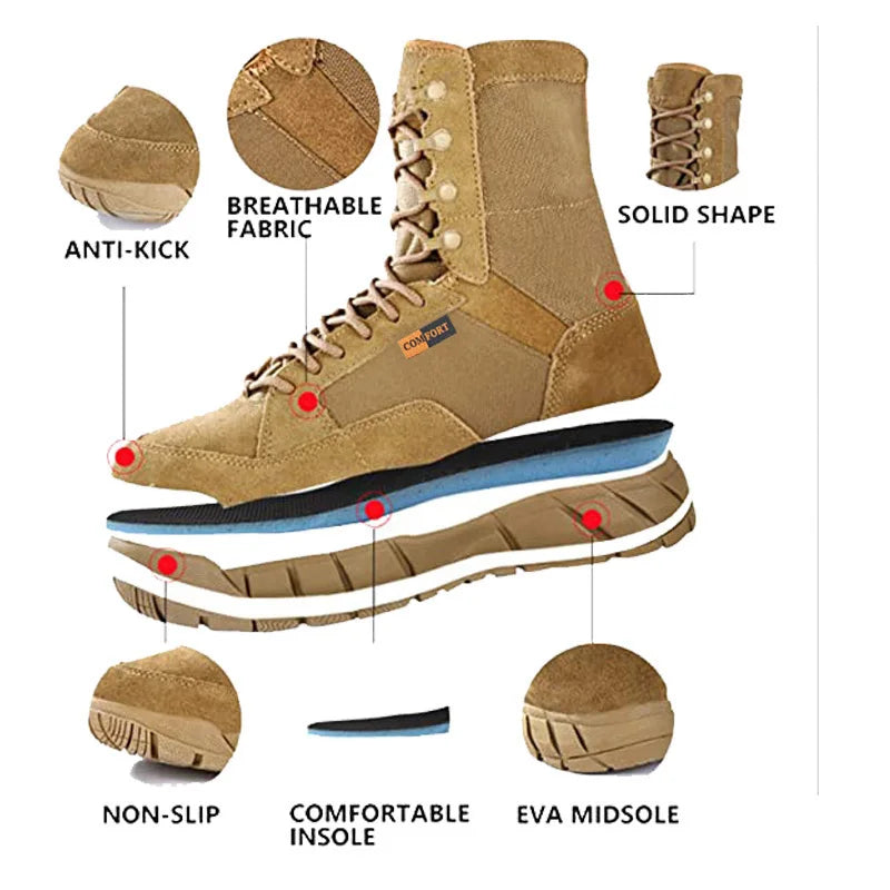 Lace Up Waterproof Outdoor Hiking Breathable Shoe.