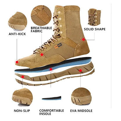 Lace Up Waterproof Outdoor Hiking Breathable Shoe.