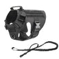 Tactical Dog Harness Leash Collar Pouches for Medium Large Dogs Training.