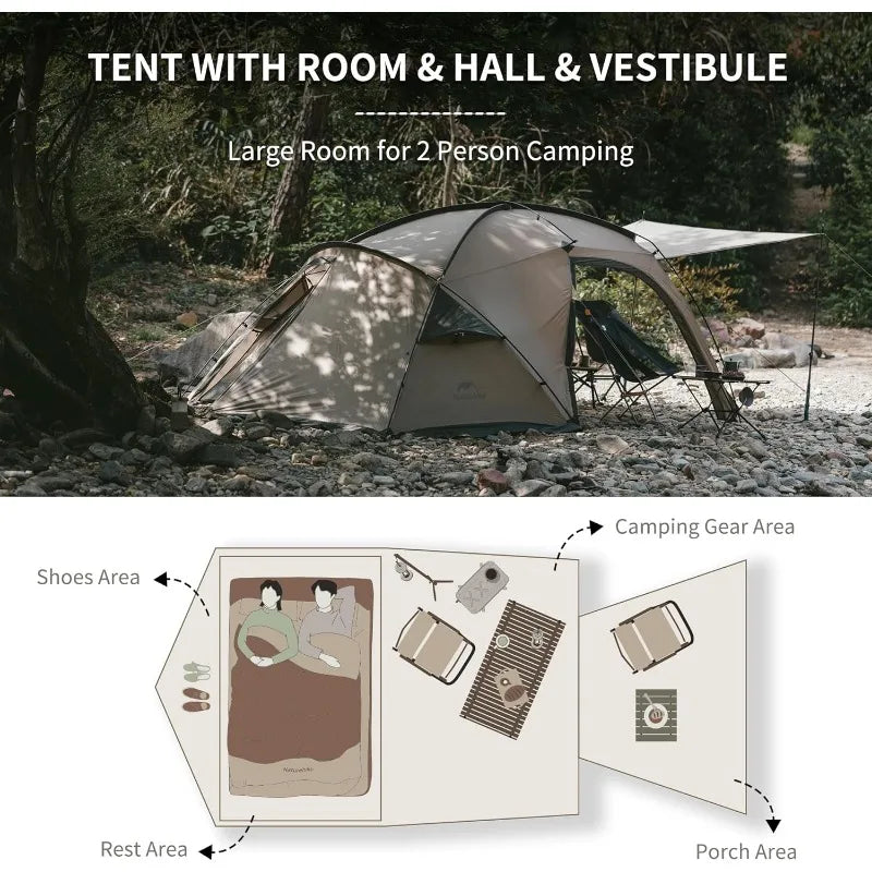 Naturehike Massif Hot Tent with Stove Jack, 4 Season Tent