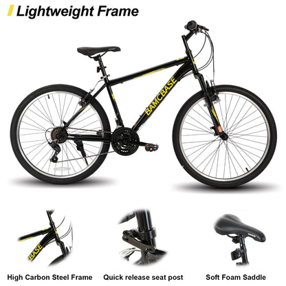 26 27.5 Inch Mountain Bike, with 21 Speeds, High-Tensile Steel Frame