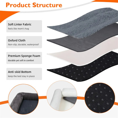 XXXL Large Calming Dog Bed Orthopedic Memory Foam Waterproof Removable Cover.