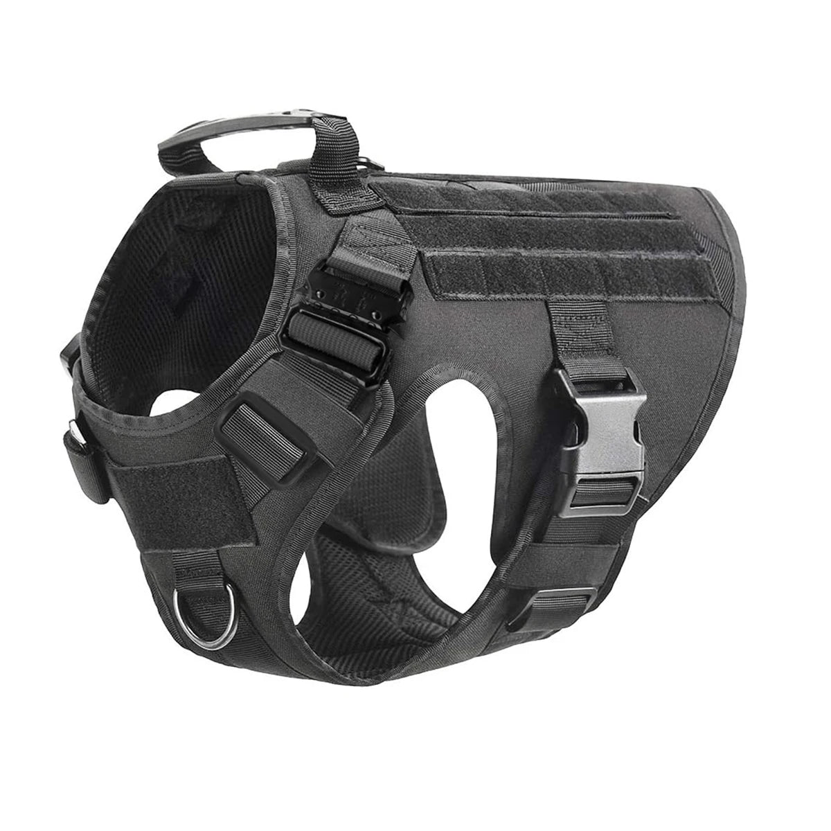 Tactical Dog Harness Leash Collar Pouches for Medium Large Dogs Training.