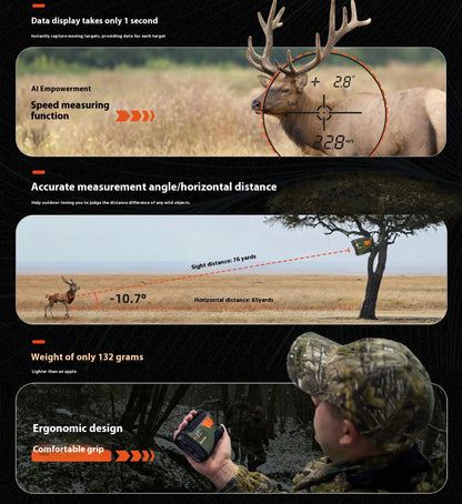 Hunting Rangefinder Up to 1000 Yards, Laser Range Finder with Bow Hunting Mode