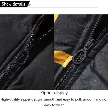 Winter Men Outdoor Windbreak Brand Removable Hooded Jacket.