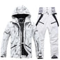 Winter Ski Suit Set -30℃ Cold Snowboard Wear Men/Women Ski Suit Waterproof.
