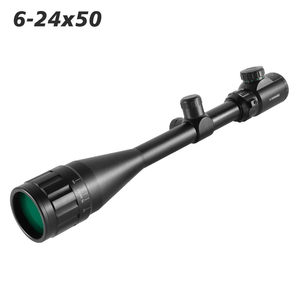 6-24x50 Hunting Deer Air Rifle Scope Wire Rangefinder Reticle.