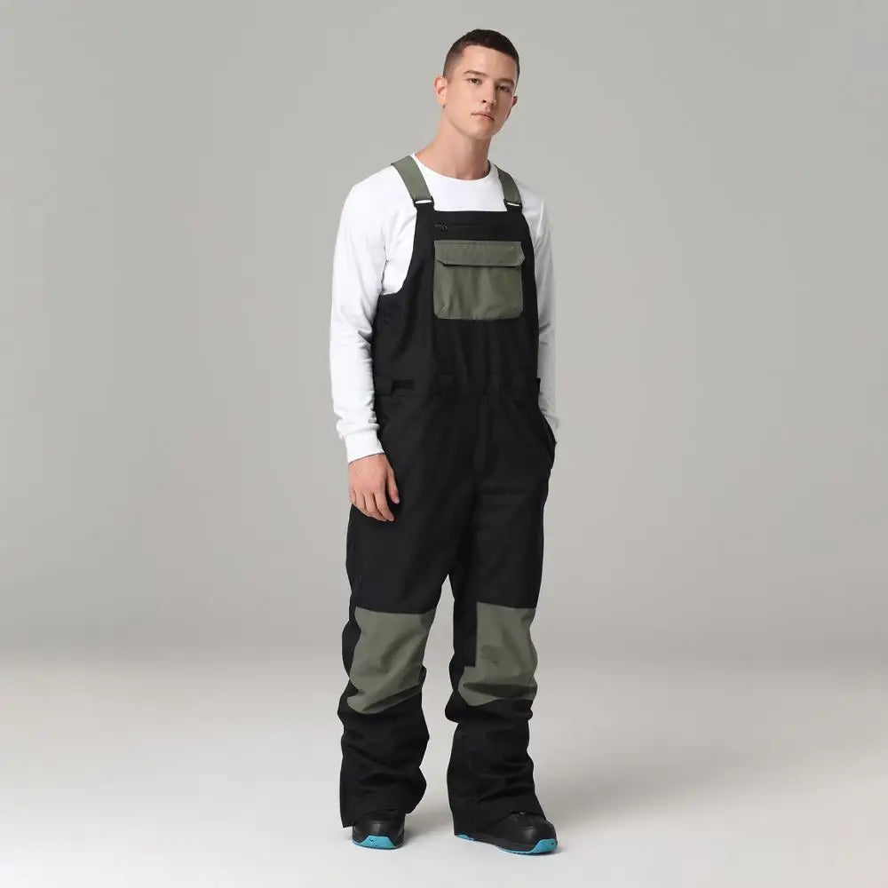 Mens Ski Pants Ski Bib Pant Overalls Women Ski Jumpsuit Winter Outdoor Windproof Waterproof.