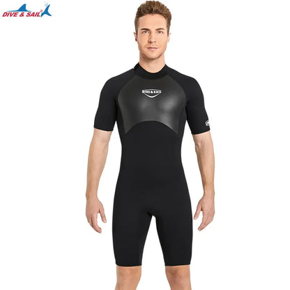 2mm Diving Suit Short Sleeve Warm Wetsuit.