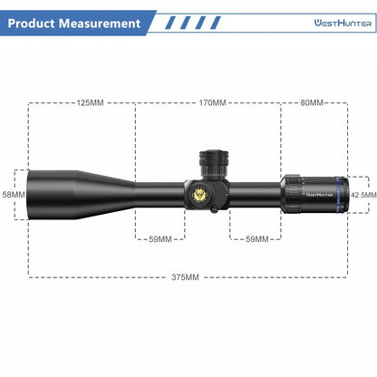 6-24X50 Scope First Focal Plane Riflescope 1/10MIL Red Illumination,