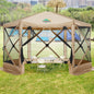 12x12ft Pop up Gazebo Screen House Tent with Mosquito Netting, 6 Sided.