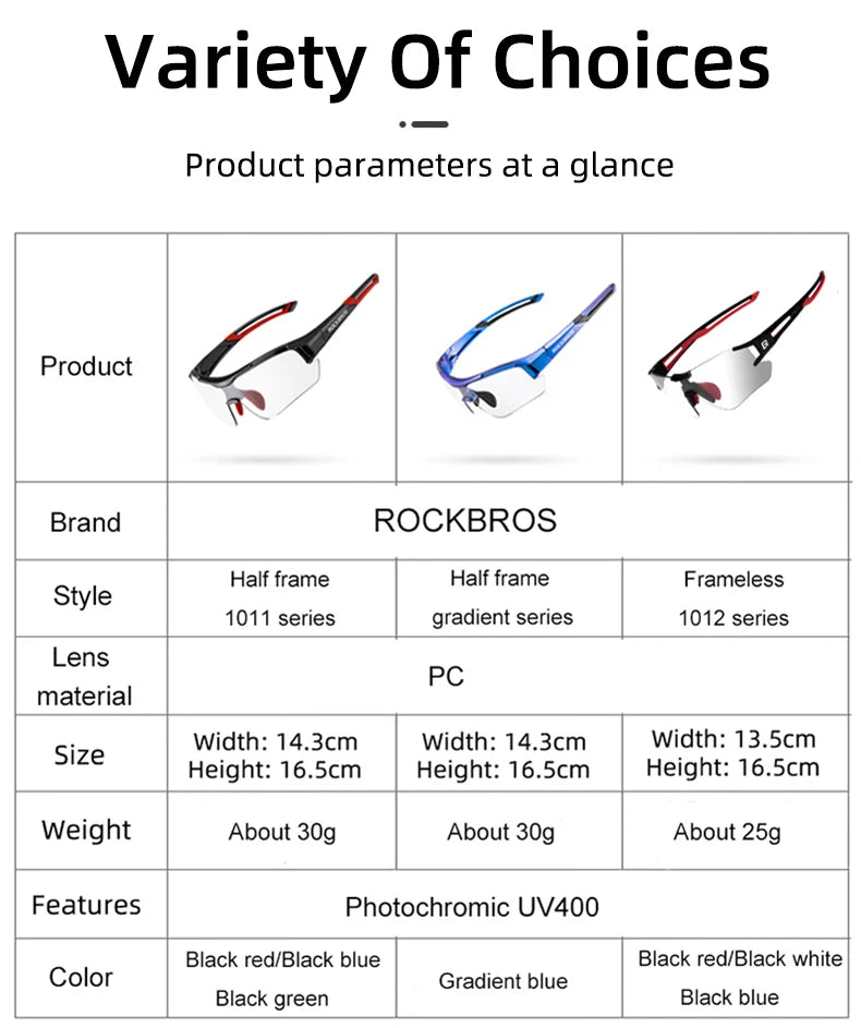 Cycling  Glasses UV400 Protection Sunglasses Lightweight Bicycle Glasses Men, Women.