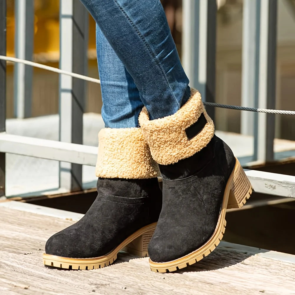Winter Faux Fur Snow Boots For Women.