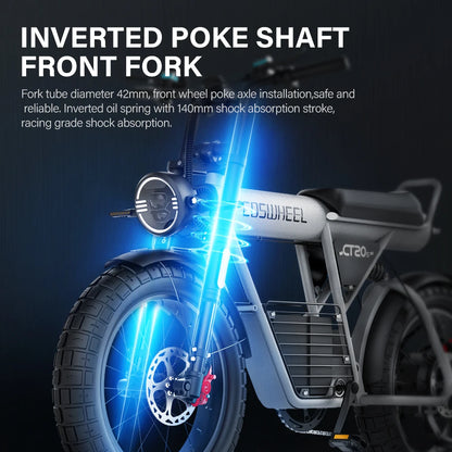 Electric Bike CT20S 2000W 60V 27.5AH Electric Motor bike Fat Tire .