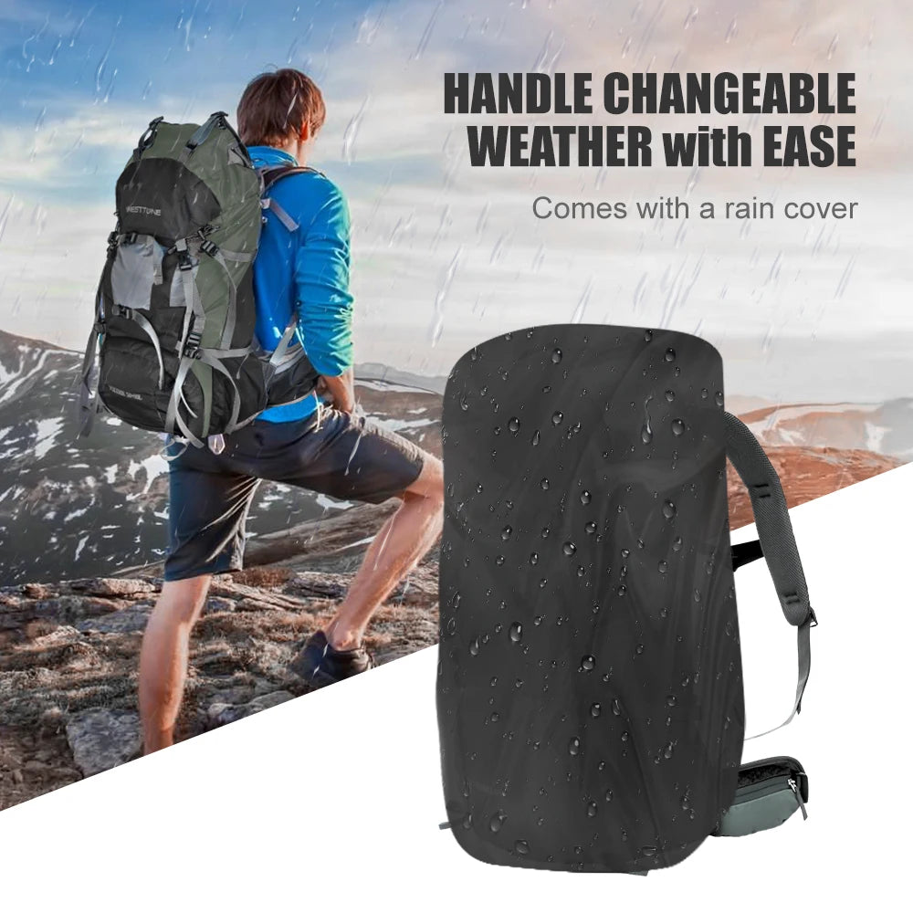 60L Explorer Internal Frame Backpack with Rain Cover.