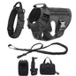 Tactical Dog Harness Leash Collar Pouches for Medium Large Dogs Training.