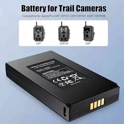 The E6P rechargeable camera portable 10000mAh battery is suitable for GardePro E6P, E8P, E6PCF and E8P.