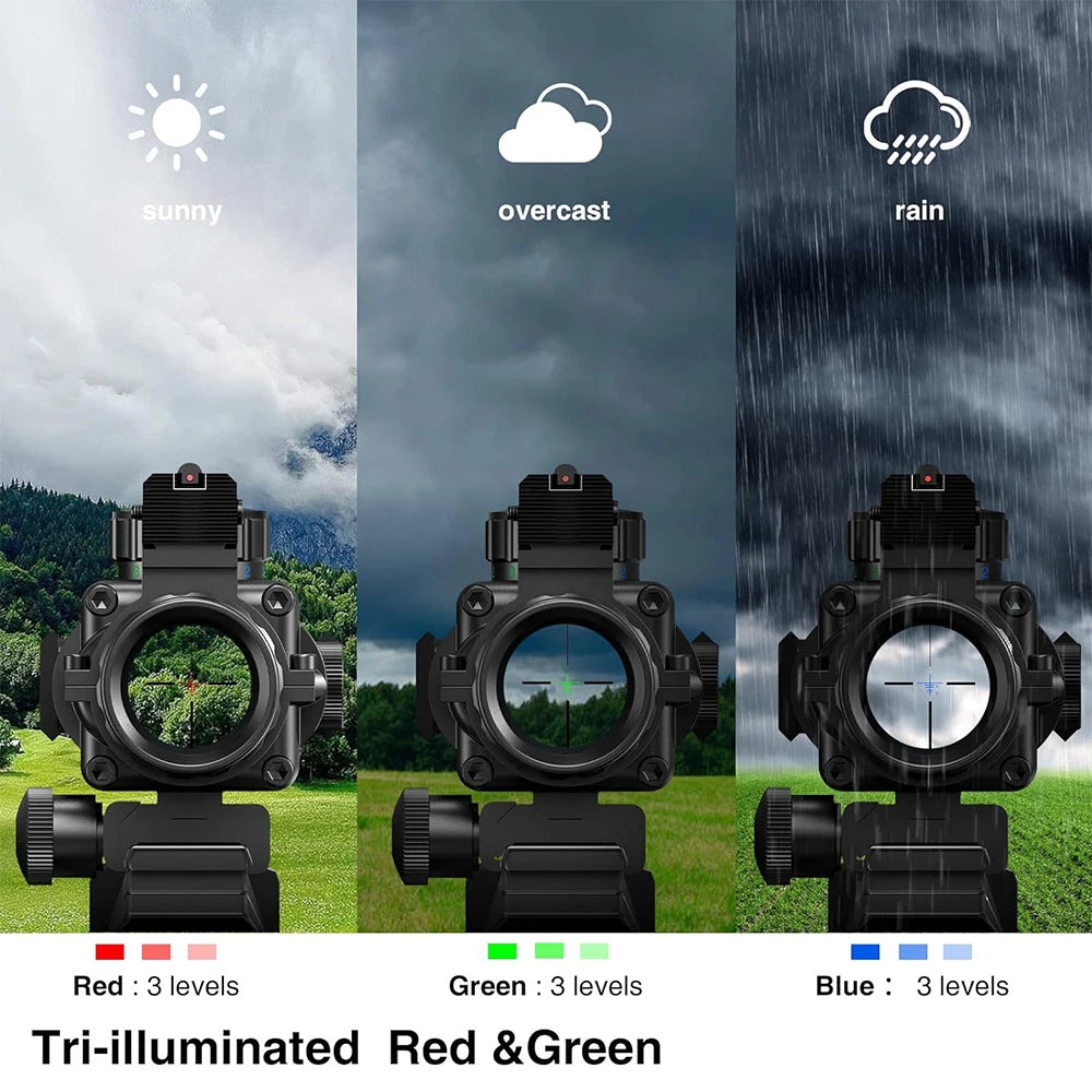 4x32 Riflescope with Fiber Optic Sight Illuminated Reticle