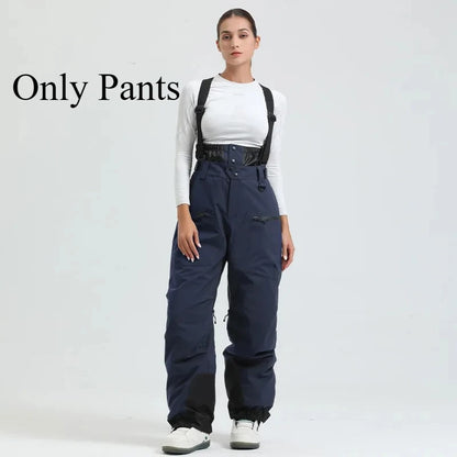 New Ski Pant Solid Snow  Women Windproof Waterproof Snow Pants.