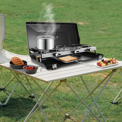 [Outdoor Grill] 3-Burner Durable Cold-Rolled Steel Grill.