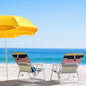 Oxford Cloth White Iron Frame Beach Chair small size.