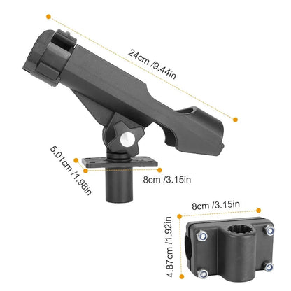 Boat Fishing Pole Rod Holder 360 Rotatable Side Rail Mount.
