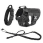 Tactical Dog Harness Leash Collar Pouches for Medium Large Dogs Training.