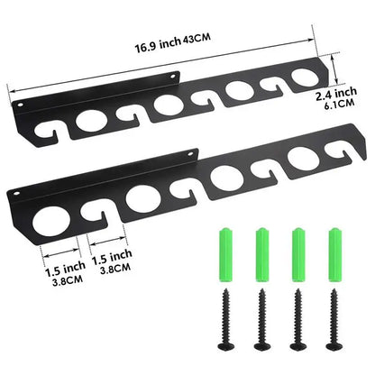 Fishing Rod Storage Horizontal Wall Mounted Fishing Rod Storage Rack Sturdy Steel Fishing Rod Storage Rack Space-Saving Pole