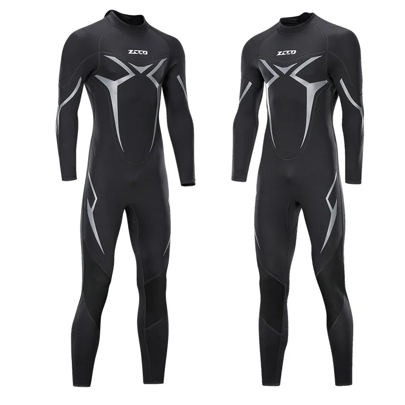 1.5mm 3mm Men Wetsuit Neoprene Scuba Diving Suit One-piece Zipper.