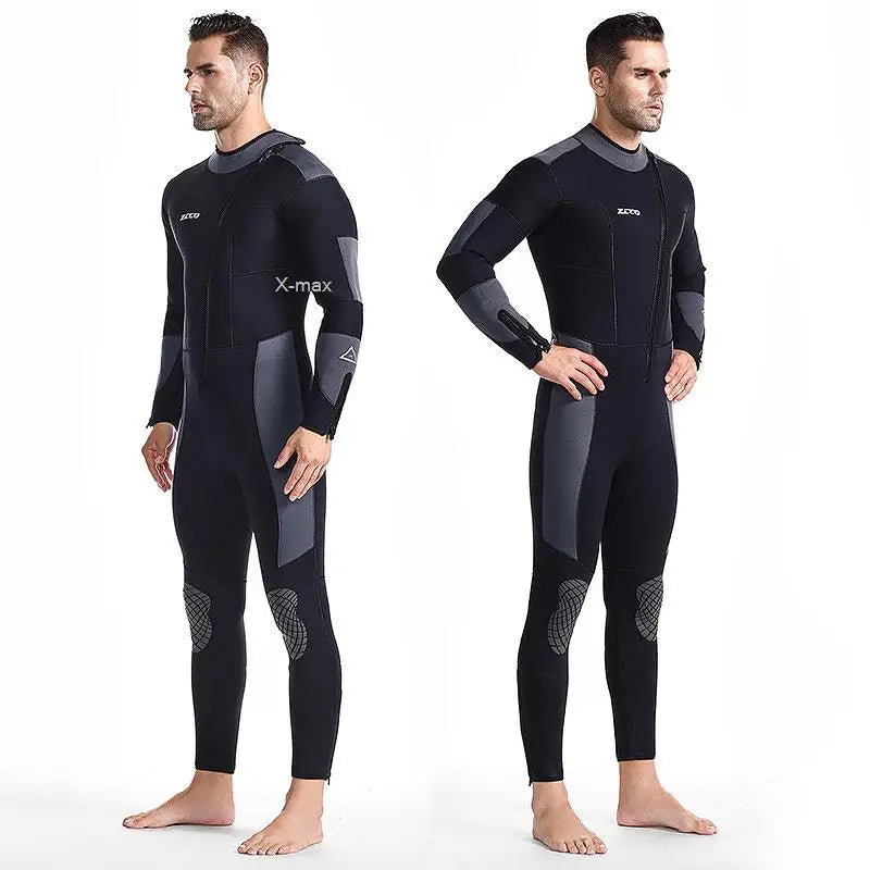 5mm Neoprene Wetsuit One-piece Women Men Long-sleeved.