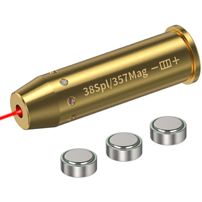 38SPL/357MAG Red Dot Laser  Brass 9MM Bore sighter.