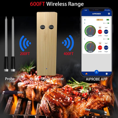 Smart Meat Thermometer Wireless Meat Thermometer Long Range.