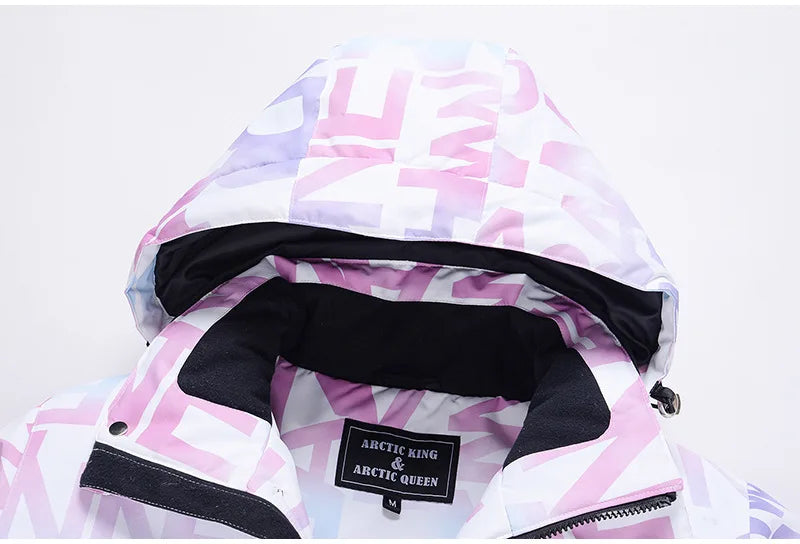 Women Ski Suit Winter Windproof Waterproof Snowboarding Jacket and Pants.