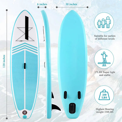 Inflatable Paddle Board with Paddleboard Accessories Triple Action Pump.