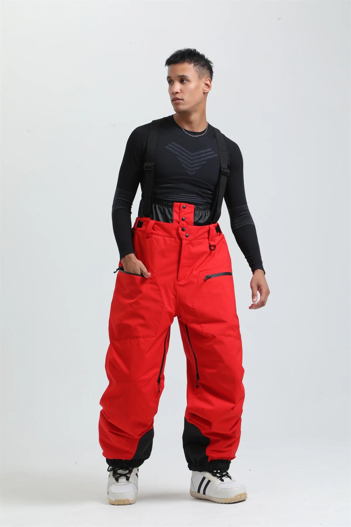 Ski Pants Winter Waterproof Men  Snowboard Overalls Suspender Snow pants Warmth -40 degrees.