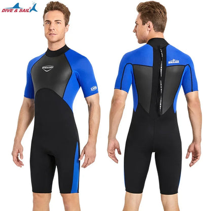 2mm Diving Suit Short Sleeve Warm Wetsuit.