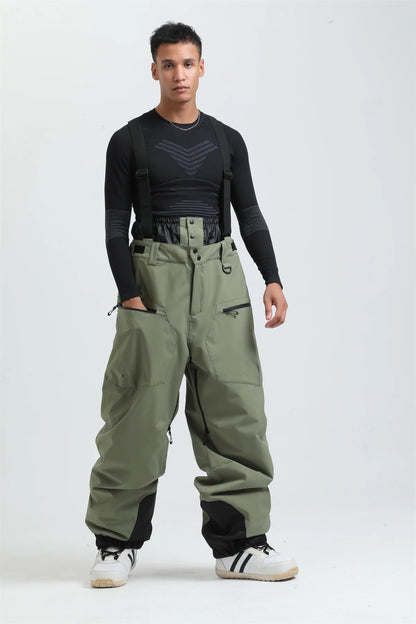 Ski Pants Winter Waterproof Men  Snowboard Overalls Suspender Snow pants Warmth -40 degrees.