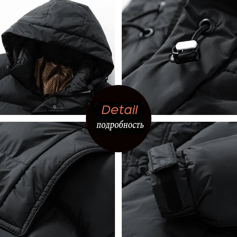 Men's Winter Windproof Casual Hooded Jacket .